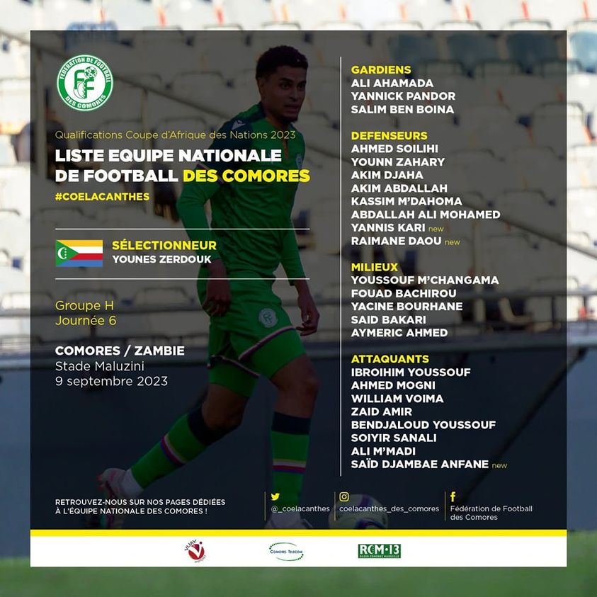 image Eliminatoires CAN 2023 Sixième journée, le match du renouveau pour les Cœlacanthes